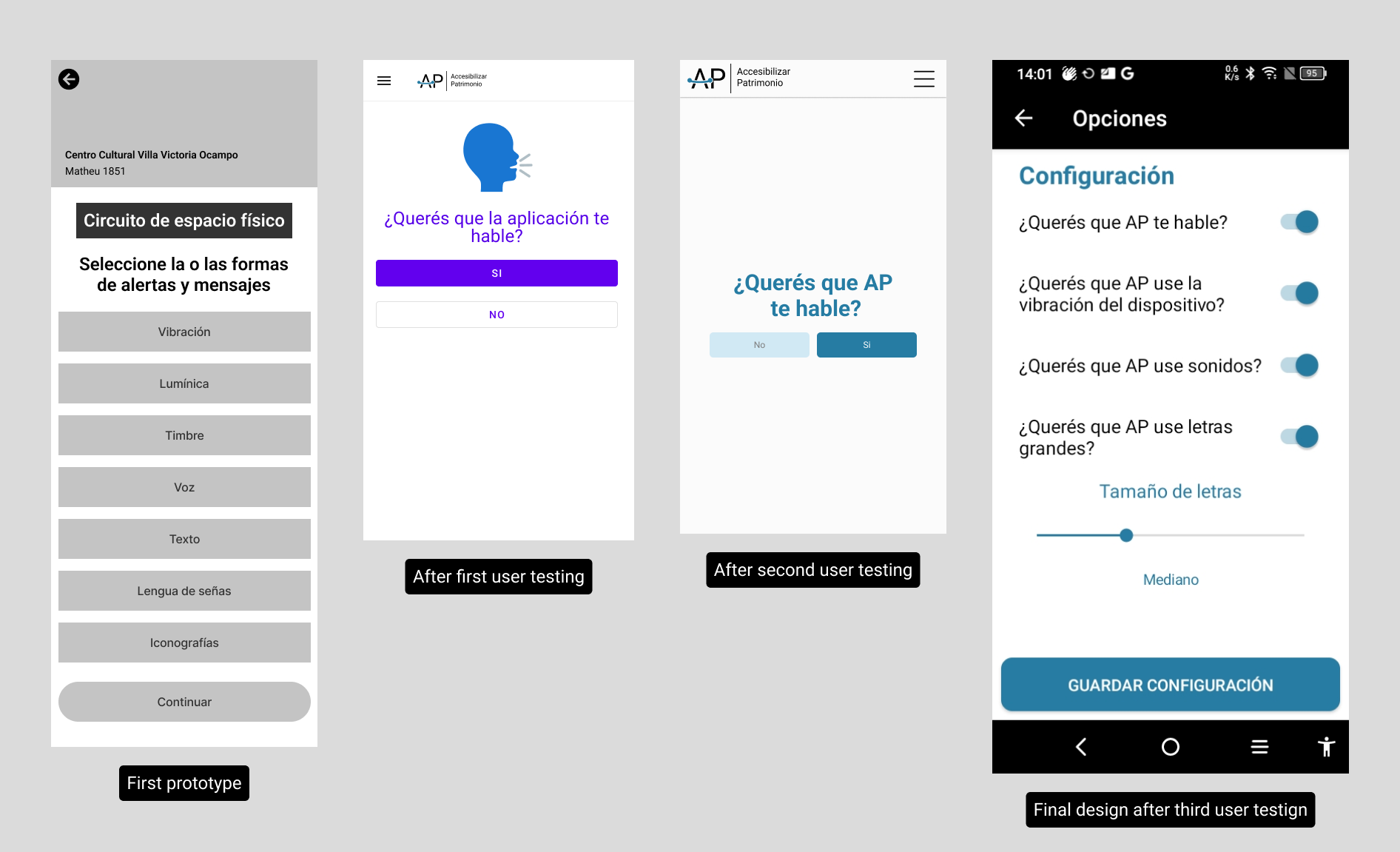 Prototipo de la aplicación Accesibilizar Patrimonio